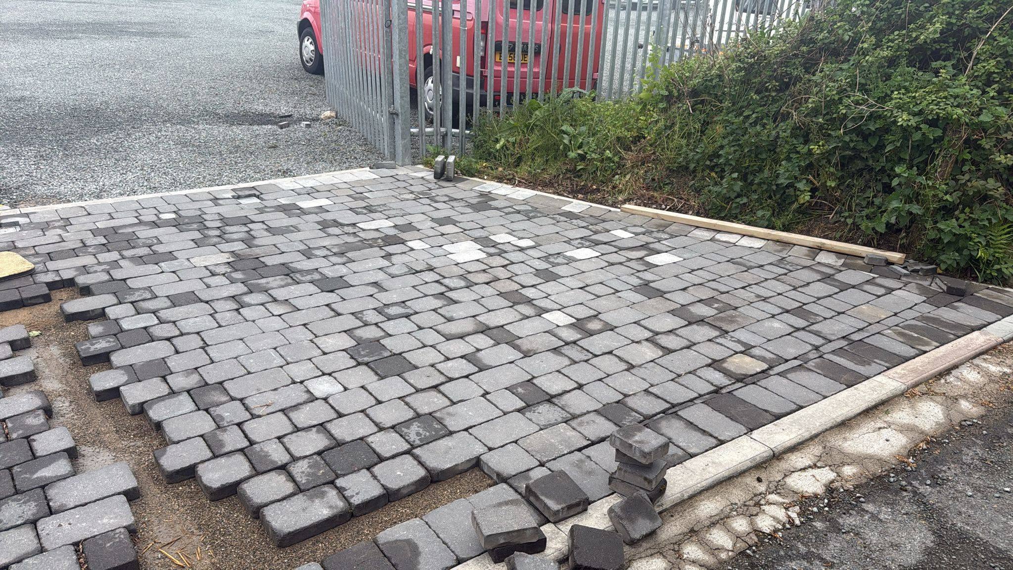 Commercial block paving installation by EBP