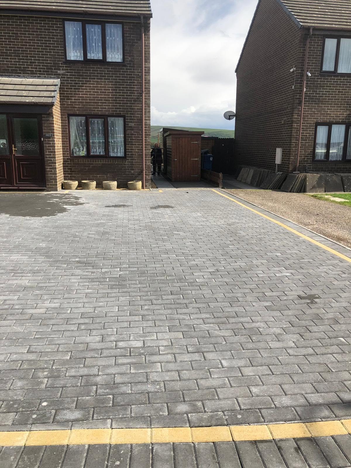 Completed block paving driveway by EBP in North Wales