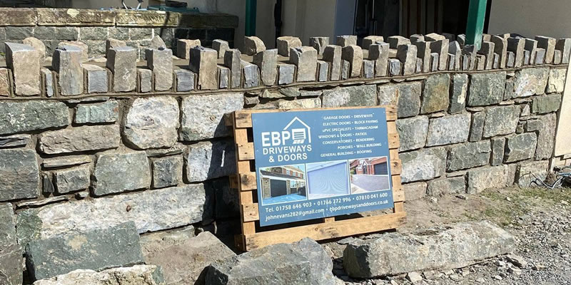 Natural stone walling North Wales